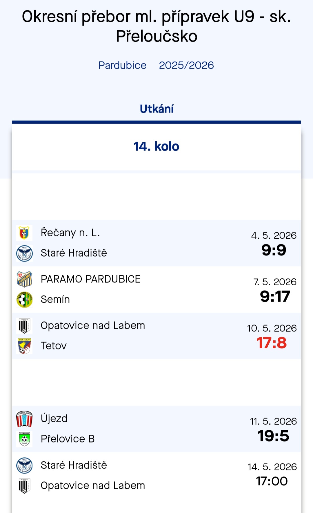 U9 vs vysl
